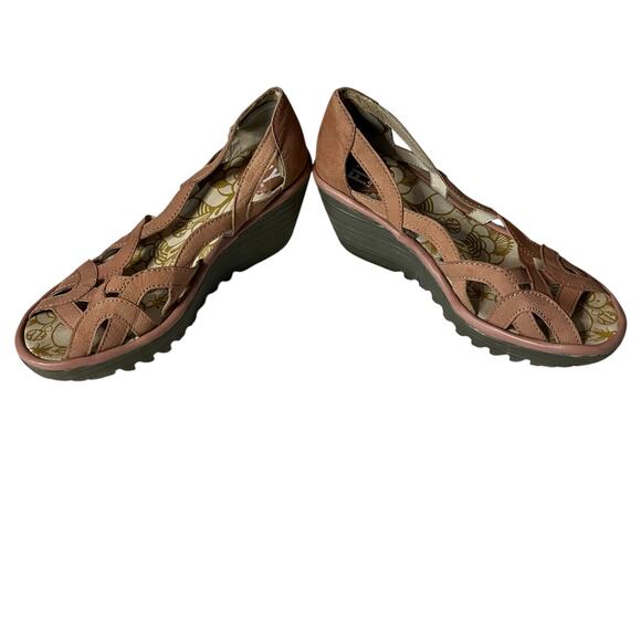 Fly London Yadi Wedge Sandals‎ in Rose EUC Size 39 / 8 -8.5 - Picture 10 of 15